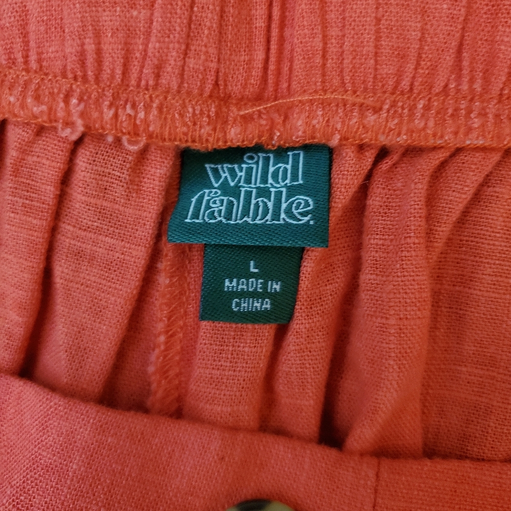 NWOT Wild Fable linen high rise shorts size L